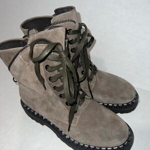 Vince Camuto Levonia Studded Suede Moto Boots NWOT!